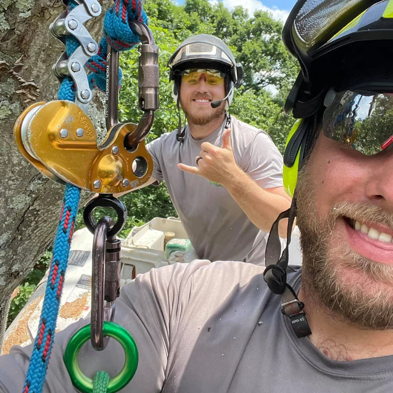 selfie photo of tree service workers spartanburg sc